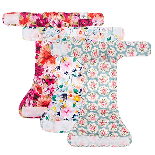 Image of CuteBone Washable Dog Diapers Female No Tail Hole 3 Pack Reusable Doggie Period Training Pants for Docked-Tail Frenchie French Bulldog Boston Terrier Without Tail WWD02L