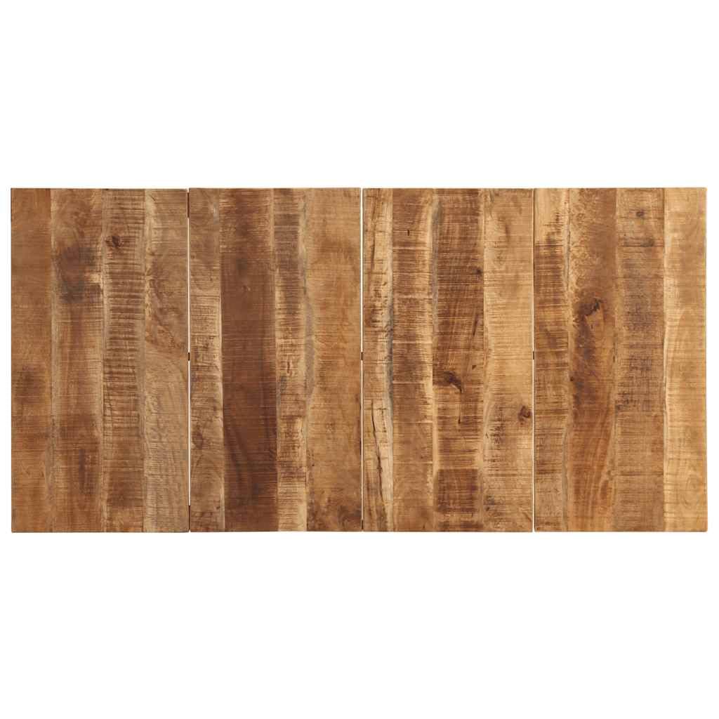 Mesa de comedor 180 x 90 x 75 cm, mango de madera maciza gruesa, marco de hierro robusto, para comedor, cocina, familias numerosas, diseño duradero
