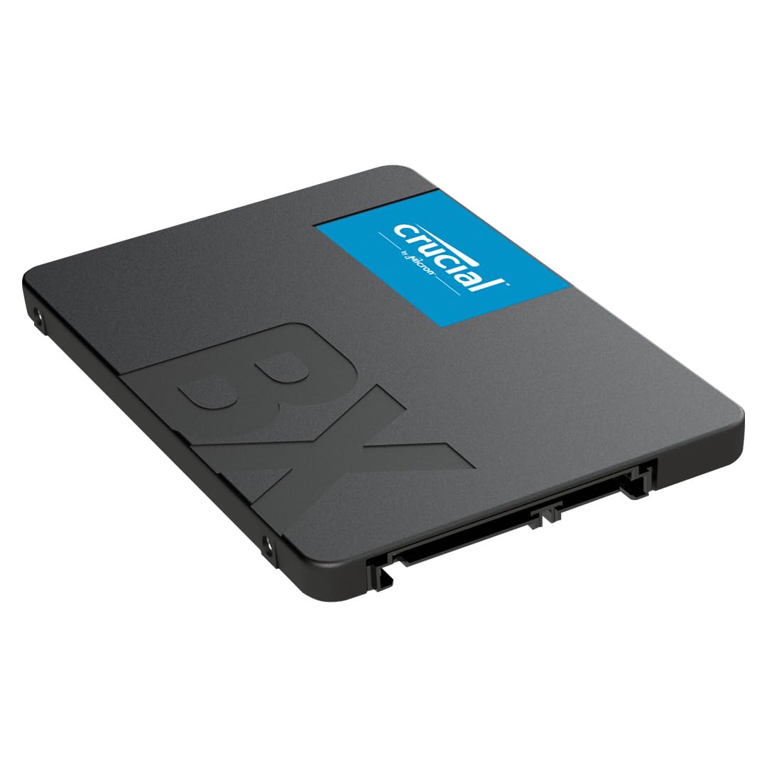 Crucial BX500 SATA SSD 480Go 2.5" Interne, jusqu'à 540MB/s, Compatible avec Ordinateur Portable et de Bureau (PC), 3D NAND, Accélération Dynamique de l'Écriture - CT480BX500SSD1