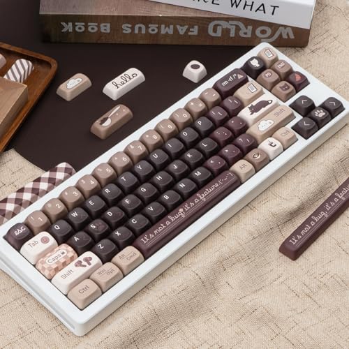 Image of PBT Keycaps Programmer Coffee Brown 150 Keys MX Switch Key Cap