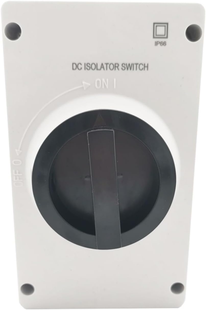 IP66 Outdoor 1500V 32A 63A 80A 100A 4P Solar PV DC Isolator disconnector Switch (Size : 4P, Color : 100A_1000V)