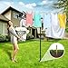 MEILANHUI Umbrella Clothesline Outdoor, Rotary Retractable Clothes Line Outdoors Adjustable Height Drying Rack Clothing 4 Arms 12 Lines with 165 Feet Heavy Duty Outdoor Clothesline for Backyard