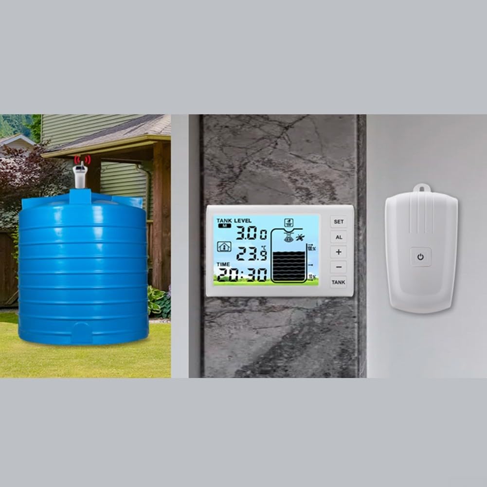 Indicateur de niveau d'eau solaire avec écran LCD 4.3 pour réservoir extérieur