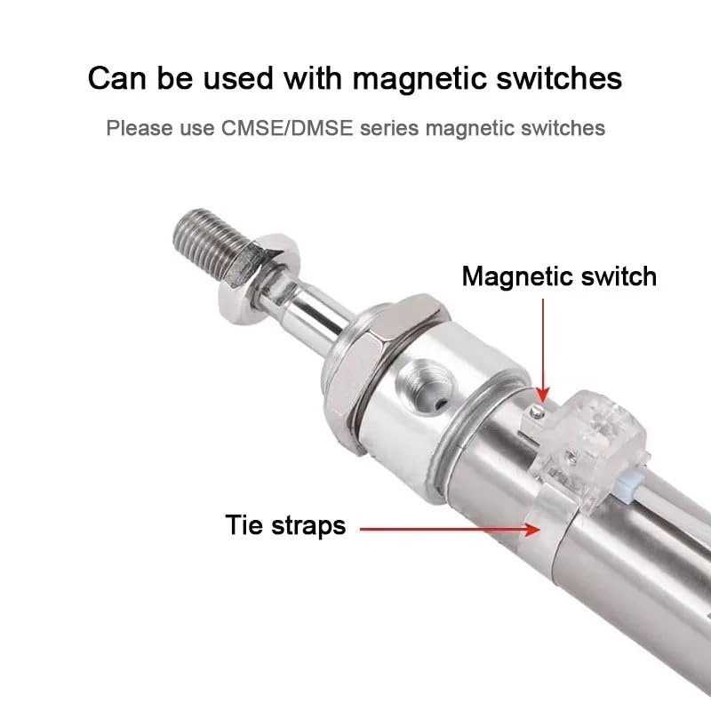 Cylindre pneumatique double effet MA16 MA20 MA25 mini vérin inox course 175