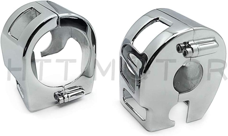 HTTMT MT265-007- Chrome Switch Housing Cover Compatible with All V-Star XVS 650 Classic and Silverado Models (Excludes Custom Models)