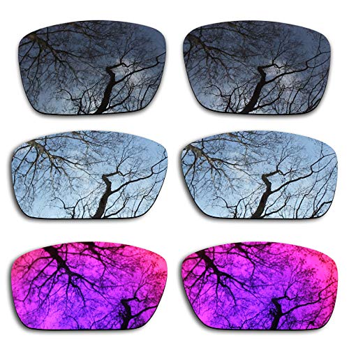 ToughAsNails 3 Pair Polarized Replacement Lenses for Oakley Fuel Cell OO9096 Pack-BSM7