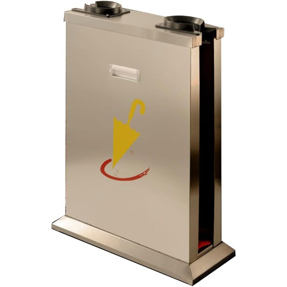 Involucro automatico per ombrelli, in acciaio inox, doppio supporto, per uso commerciale, ideale per aziende ed eventi