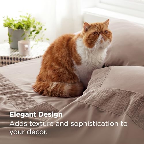 Image of Bedsure Twin Sheets Set - 3 Pieces Soft Twin Bed Sheets - Breathable & Cooling - Hotel Luxury - Easy Care Polyester Microfiber Bedding for Women, Men, Khaki
