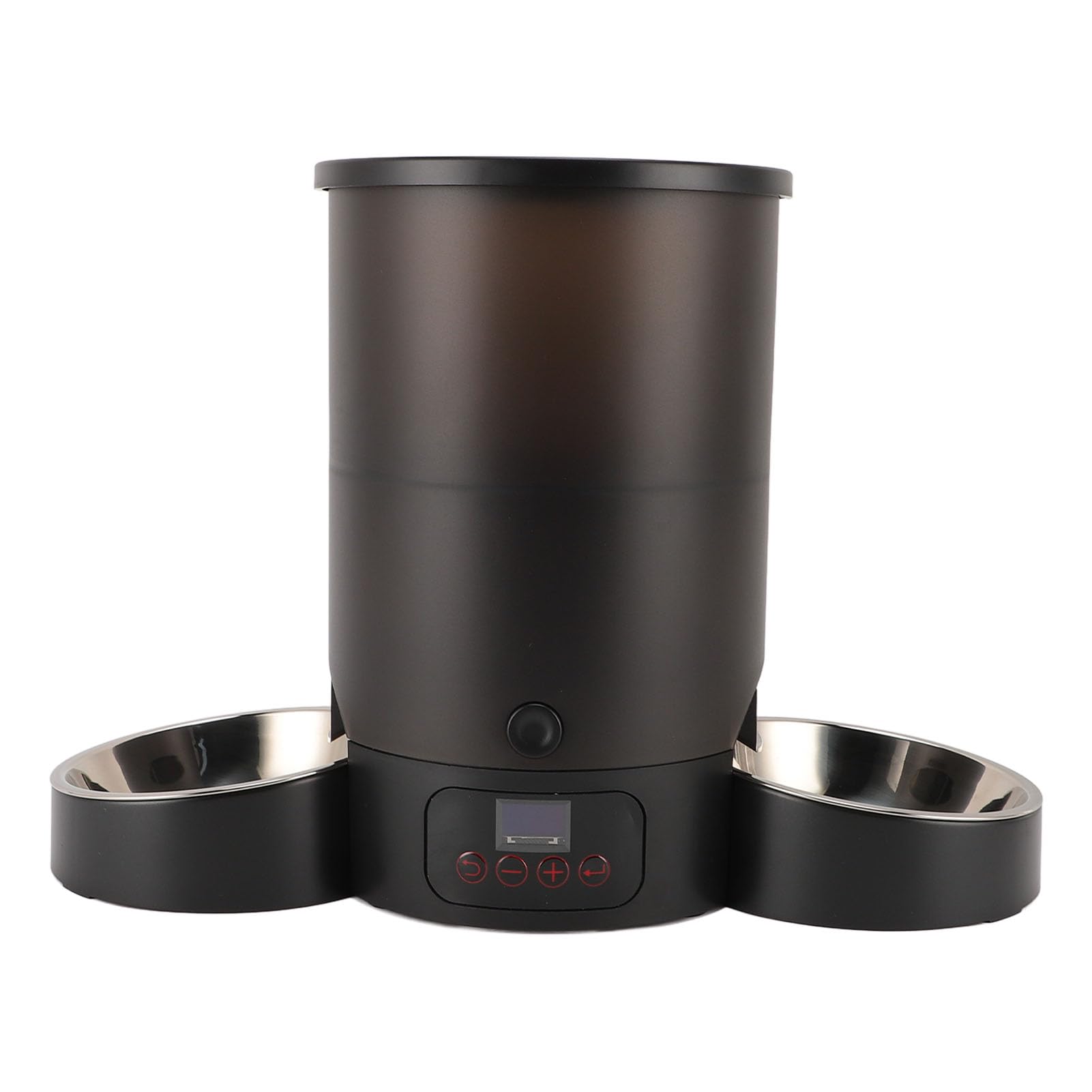 Generic Comedero Automático para Perros, Dispensador Automático de Comida para Gatos de Doble Alimentación para Mascotas, Perros y Gatos (Cuenco Doble Negro)