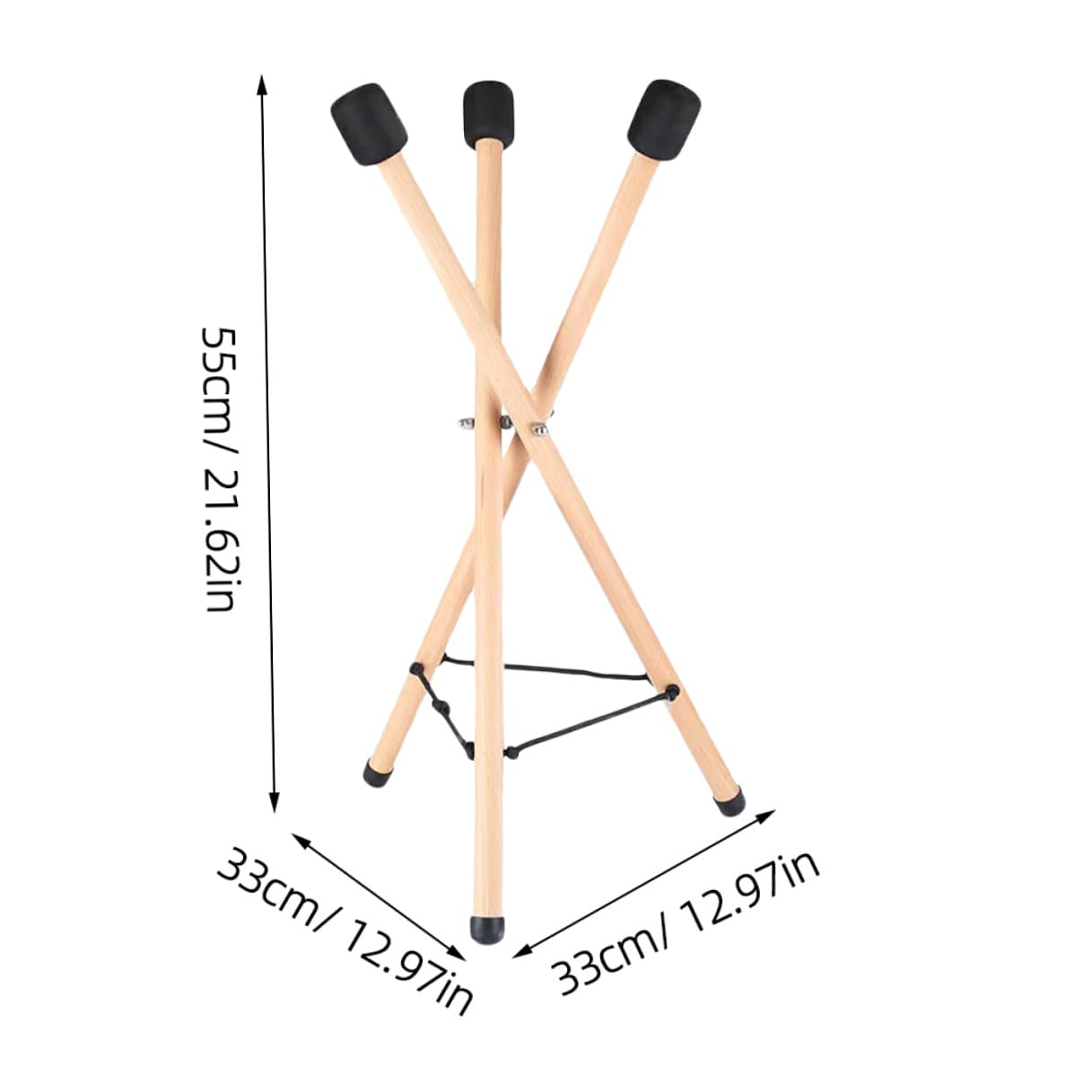 Support de Tambour à Languette en Bois Trépied Portable pour Rangement Facile et Transport Pratique, pour Performances Musicales Professionnelles