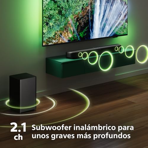 Barra de Sonido Philips TAB5309 2.1 con Subwoofer Inalámbr - Imagen 6
