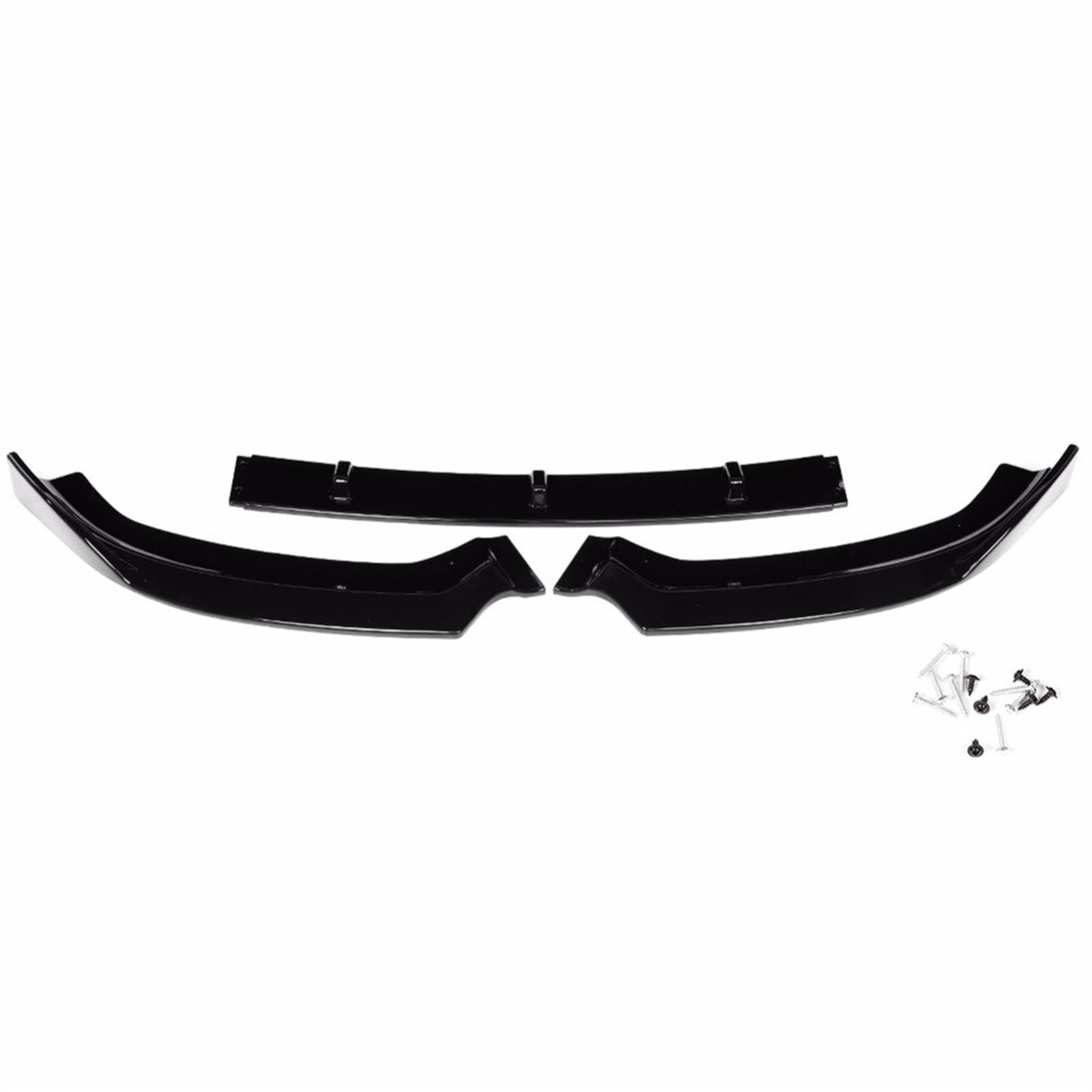 3 szt. Przedni zderzak samochodowy Lip błyszczący Splitter dyfuzor Body Kit Spoiler zderzaki, dla, A3 2017 2018 2019 czarny
