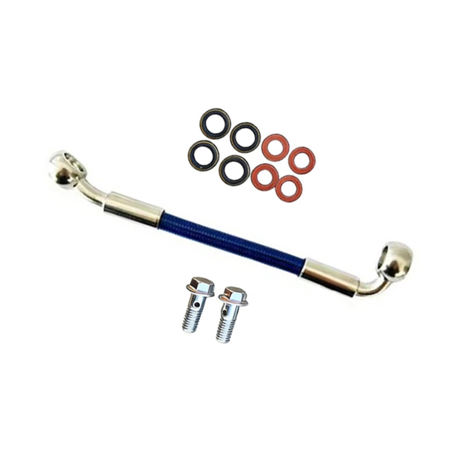 Soytzbmk One Color Motorcycle Brake Hose Motorcycle M10 Hydraulic Brake Hose 30Cm-500Cm Braided Steel Clutch Oil Pipe 28°-90° Accessories(50Cm)