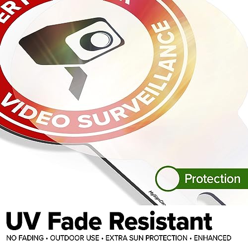 Image of Property Under Video Surveillance Sign, 7x13, Heavy Duty Integrated Ground Stakes, Indoor /Outdoor Use, Rust Free Aluminum Composite, Made in USA by My Sign center