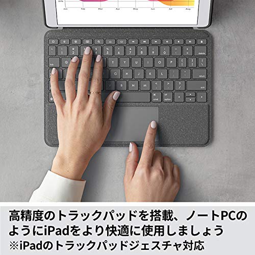 ロジクール iPad Air 第3世代 iPad Pro 10.5 インチ 対応 トラックパッド付き キーボードケース Smart Connector 接続 Combo Touch iK1093BKA 英語配列 薄型 バックライト付き スマートコネクタ 国内正規品 2年間メーカー保証