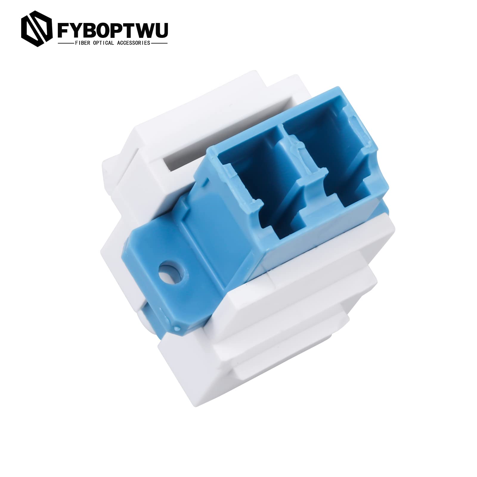 Lot de 20 coupleurs à fibre optique LC duplex monomode (blanc) (SM) adaptateur de câble fibre optique LC-LC Duplex Single Mode Connecteur