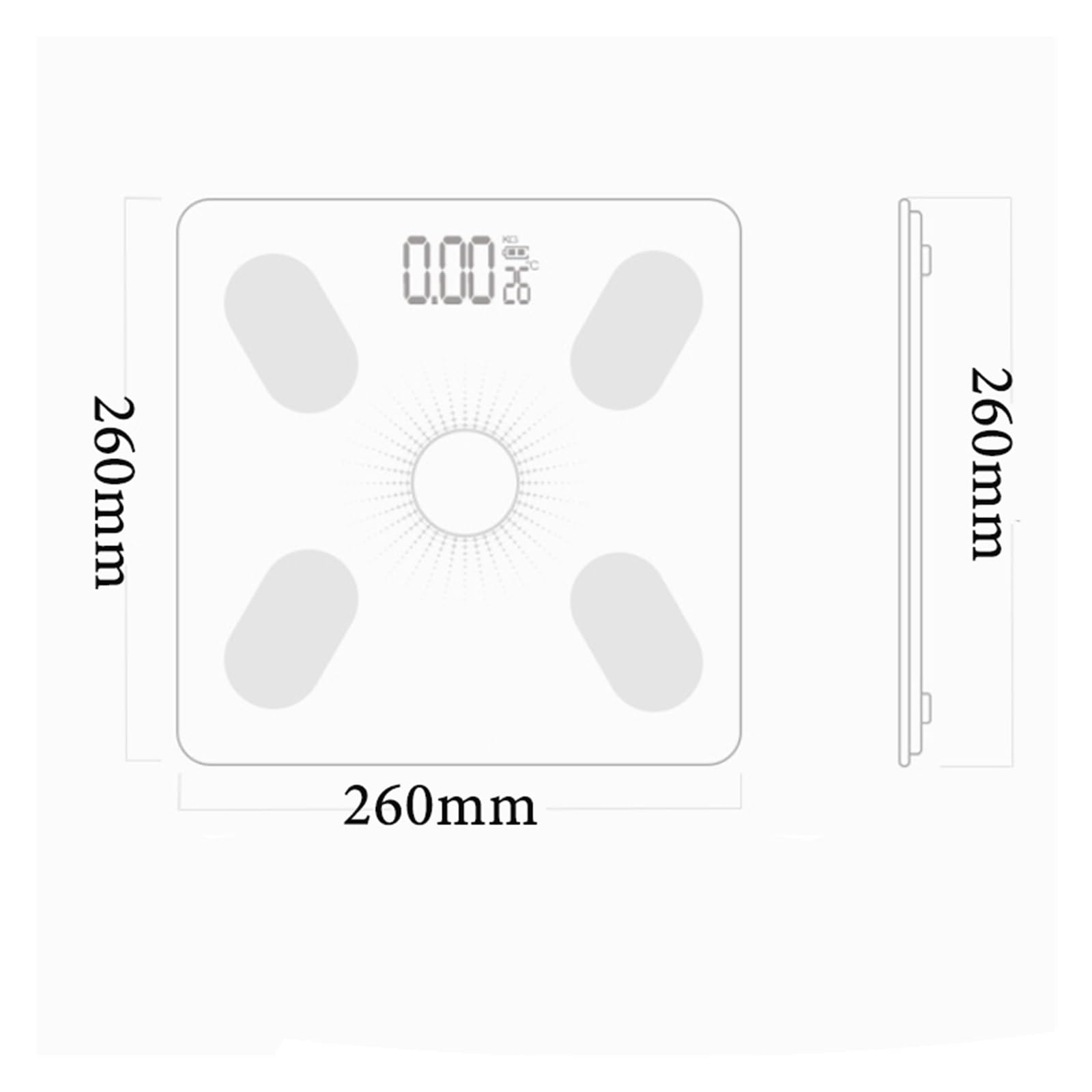 Báscula De Peso Corporal Digital Báscula De Baño Inteligente Equilibrio Salud Bluetooth Grasa Corporal Pesaje Electrónico Inteligente LCD Digital FáCil De Usar(Pink with battery)