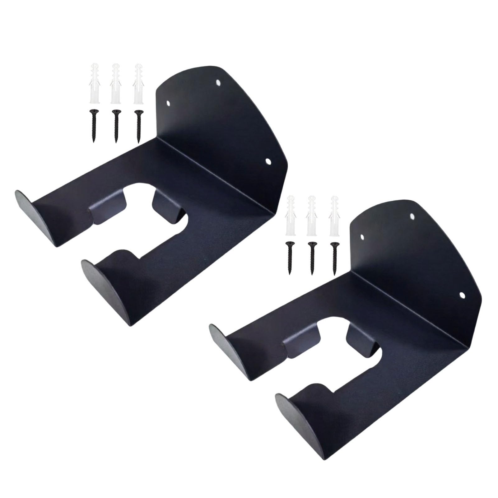 Pidodou Black Heavy Duty Grass Trimmer Hanger Wall Mounted Garden Power Tool Organizer Rack For Garage Shed Workshop Iron Storage Bracket 2Pcs