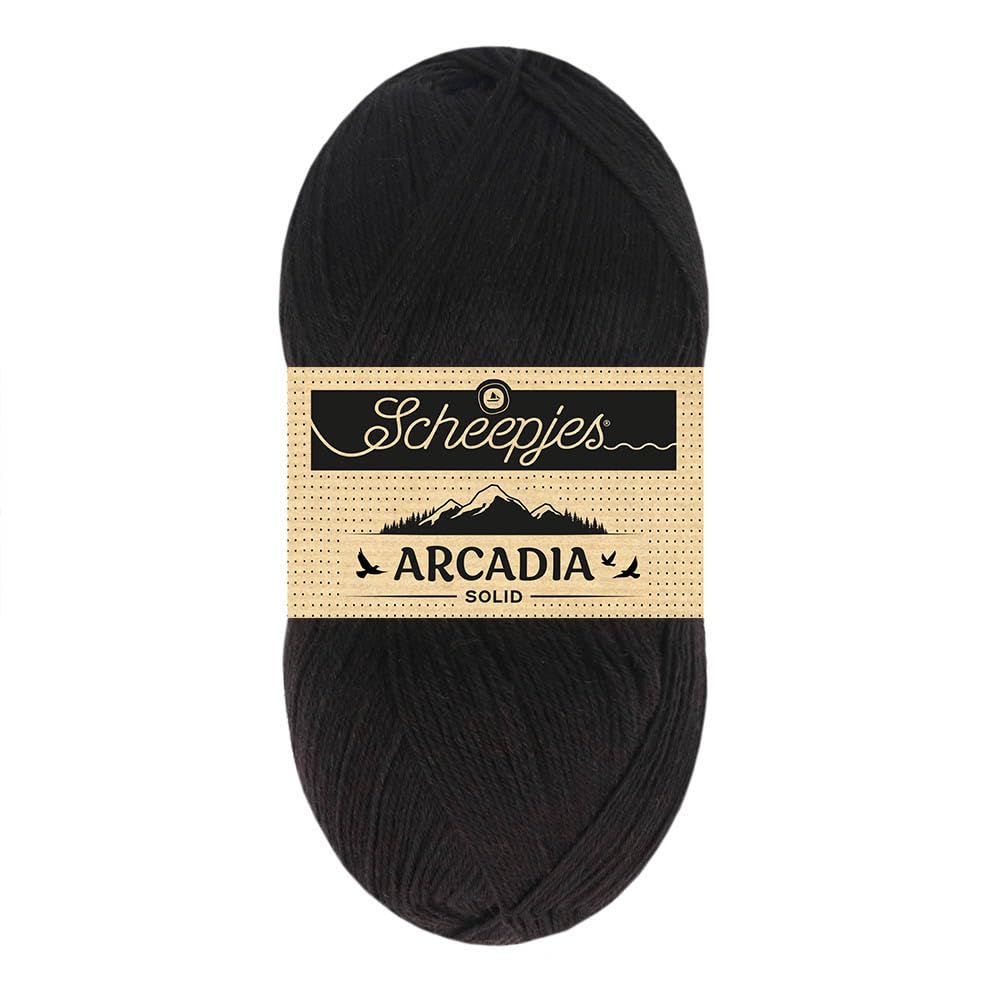 Scheepjes Arcadia Solid 100g - 816 Midnight Yarn for Knitting and Crocheting