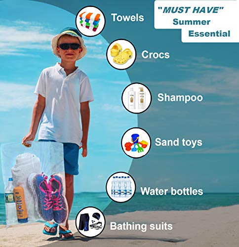 [ 30 Count ] Extra Large Reclosable Bags, 5 Gallon Jumbo Size 18" X 24" Strong Clear Big Storage Bags -2 Mill Thick -For Food Prep, Moving, Travel, & Organization #TOP2