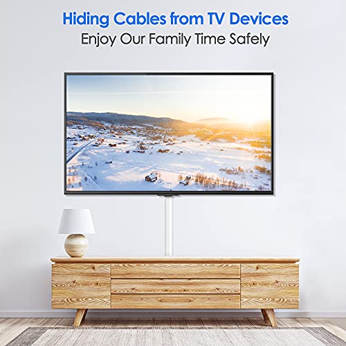 125In Cord Cover, Yecaye Large Cord Hider On Wall Cable Management, Cable Raceway Kit For Mount Tvs, Wire Hider Cable Concealer For Home Office, 8X L15.7In W1.18In H0.6In, Cmc02-Large, White #TOP6
