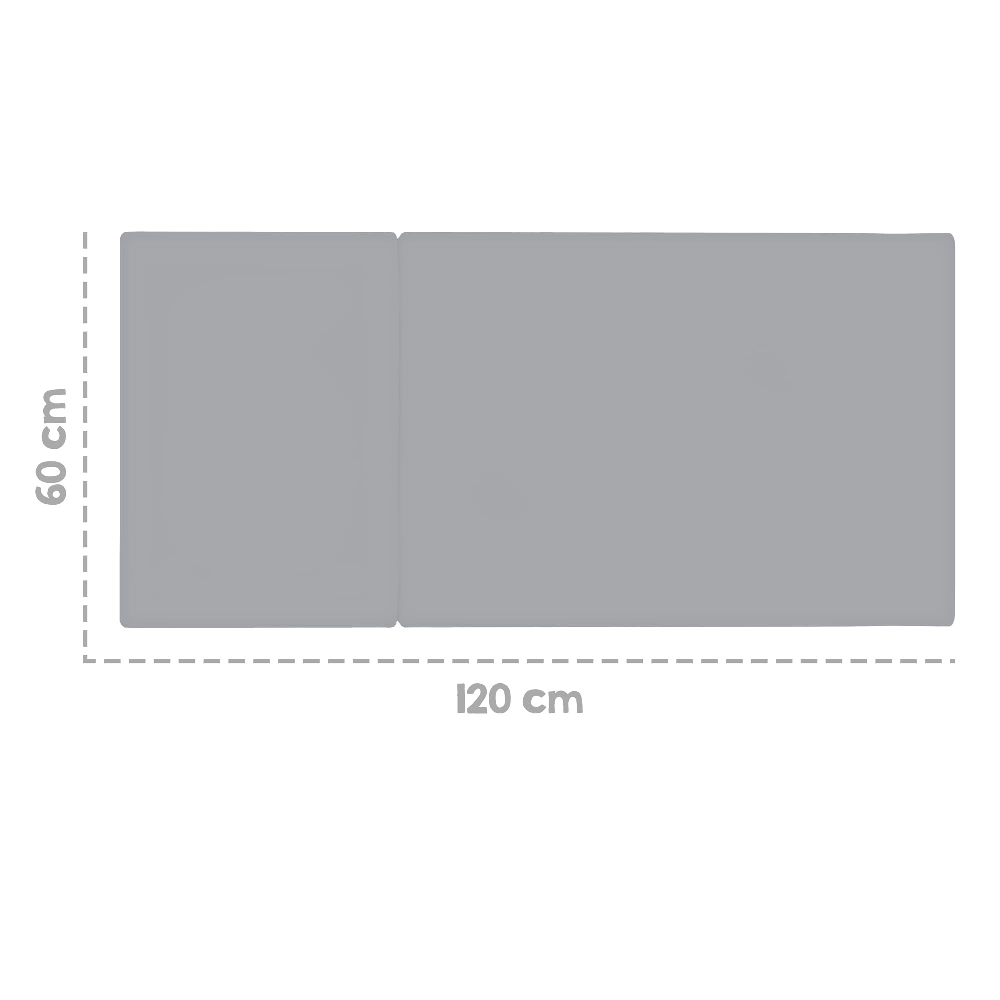 roba Colchón de Viaje 'roba Style' 60 x 120 cm para Bebés y Niños - Colchón Plegable para Cuna de Viaje y Cuna de Bebé - Colchón Plegable con Bolsa de Transporte - Gris Claro