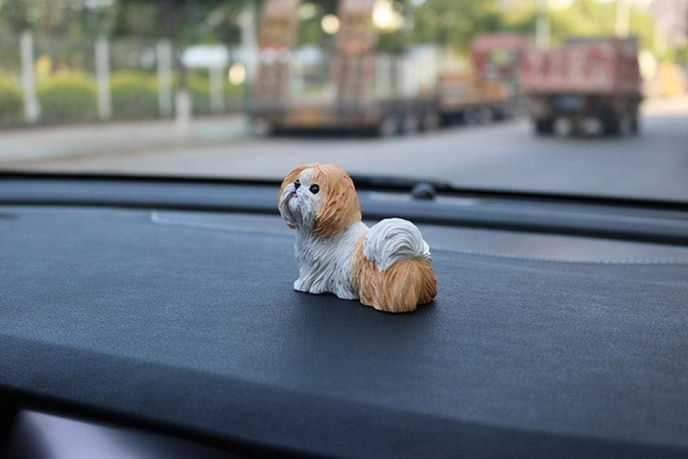 Wedding Decoration Shih Tzu Animal Model Car Crafts Dog Decoration Home Decoration-B_