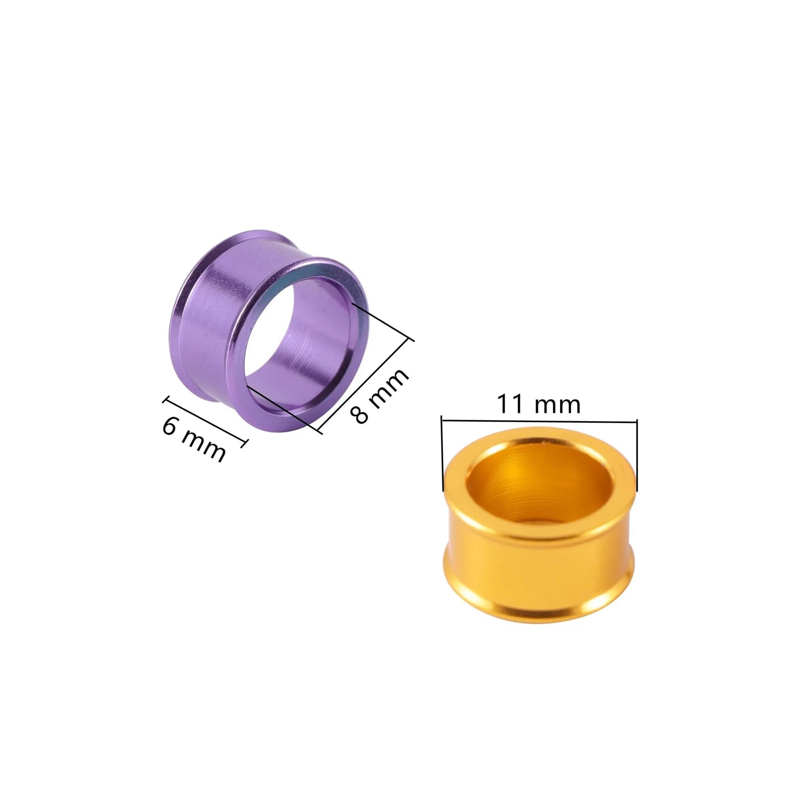 Anillas de aluminio para patas de aves, 20 anillos de aluminio for patas paloma, multicolor, 8 mm diámetro interior(Gold)