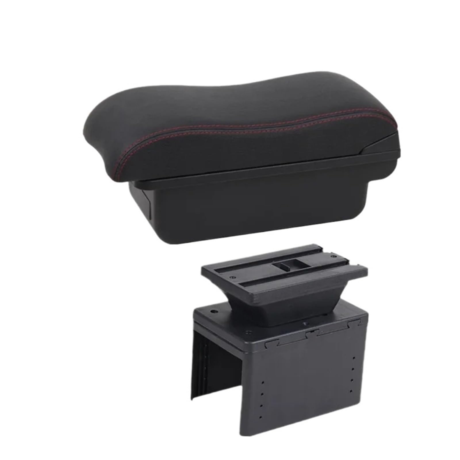 Ggwqoops Car Armrests For Focus For C-max Car Armrest Box Central Storage Interior Retrofit With USB Accessories Armrest Box(A2 red line No USB)