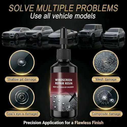 New 2Pack Windshield Repair Kit, 5Min Quick-Repair Nano Glass Repair Fluid. Suitable for Repairing car Windows, Rearview Mirrors and Glass. - Image 6