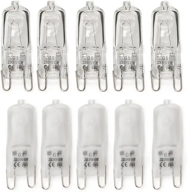 G9 Halogen Oven Lamp - 40W 230V Warm White Dimmable Bulb (5-Pack)