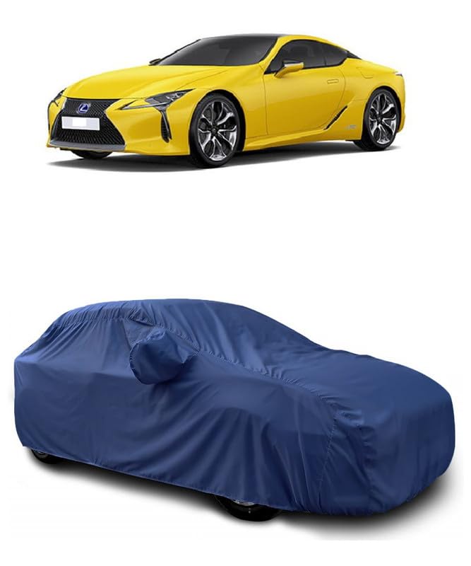 DIGGU-All Weather Proof/UV/Dust/Scratch Protection Car Body Cover Compatible with Variant Lexus LC 500h 3.5 V6 Hybrid Mirror Pocket (NavyBlue)