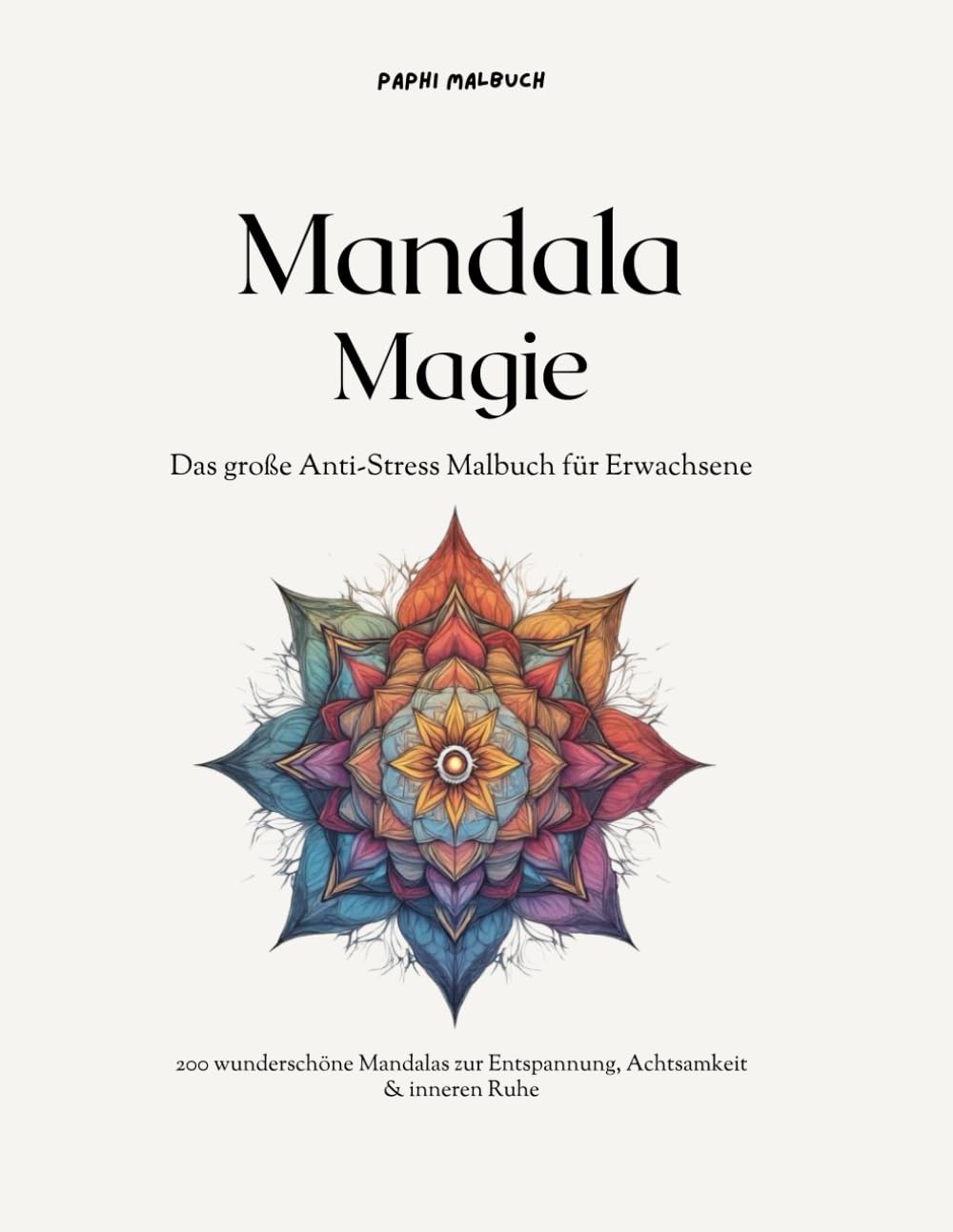 Mandala Malbuch – 200 entspannende Mandalas zur Stressreduktion und Achtsamkeit für Erwachsene - Stressabbau - innere Ruhe - Meditation: Fokus - Ruhe ... - Geschenkidee - Geburtstag - Weihnachten