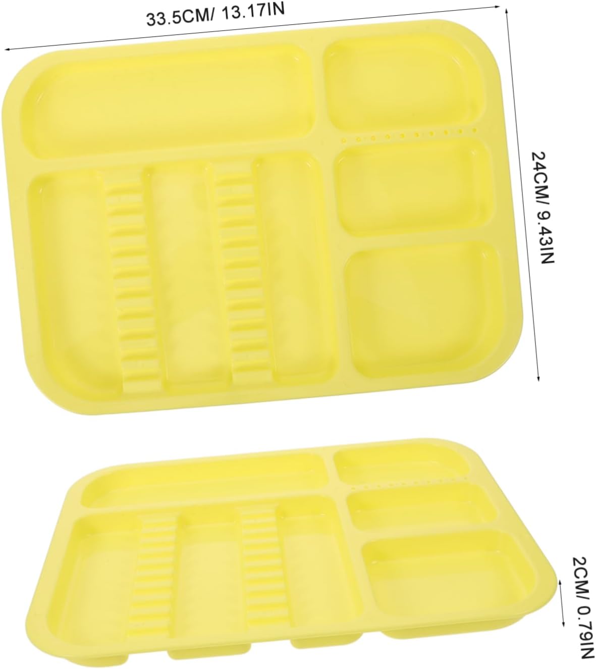 ABOOFAN 2Pcs Storage Tray Divided Portable Tool Plate for Oral Care Items Material Scratch Resistant for Organizing