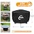 Kipiea Round Fire Pit Cover 100% Waterproof, 36" D x 20" H Outdoor Firepit Cover, Upgraded 600D Strong Tear and UV Resistant, Black