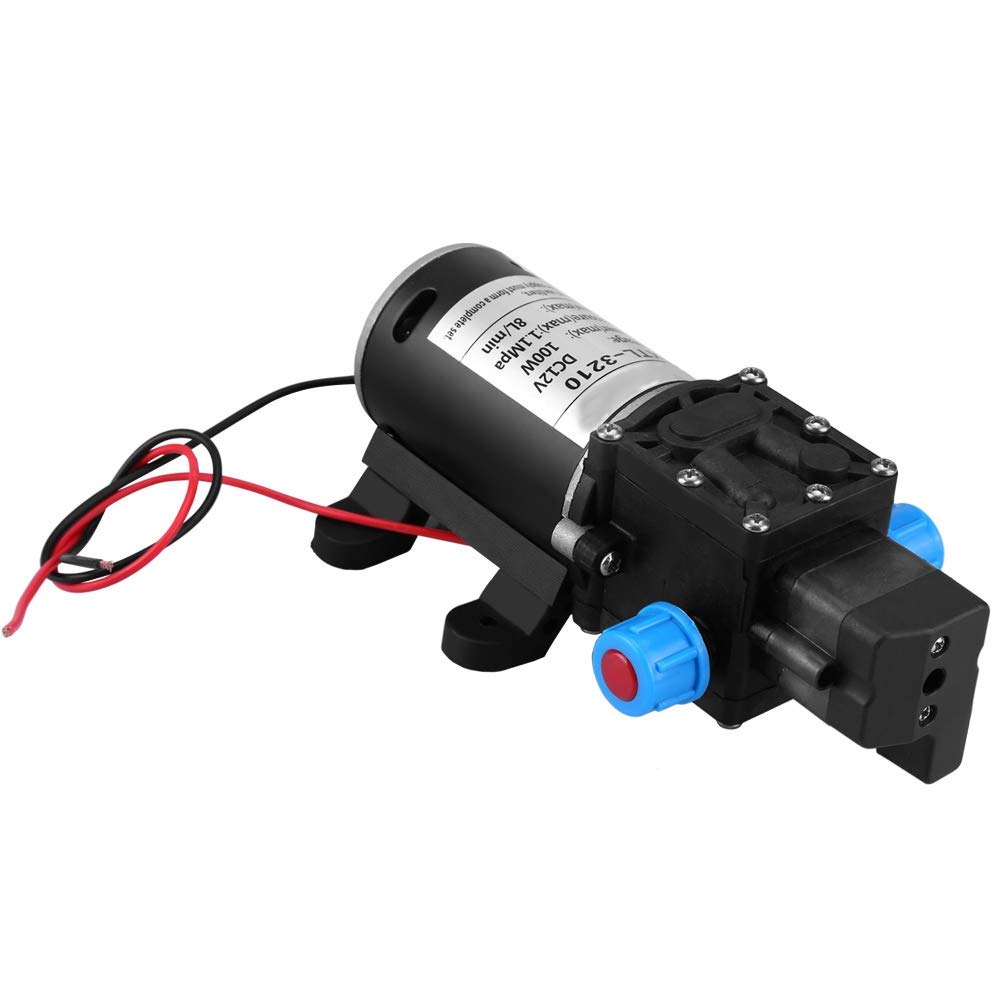 Pompe à Eau 12V, Auto-amorçante, Haute Pression 160 Psi, 100W 8L/min, Pour Camping, Véhicule, Maison, Industriel, Intelligente et Silencieuse, Installation Facile, Fiable