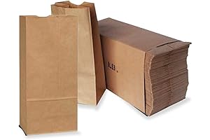 Durable Parchment Paper Bags for Lunch or Groceries (500-Pack, 6LB Brown)