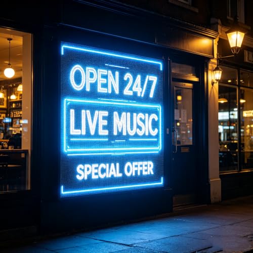 Image of P4 Outdoor Full‑Color LED Sign, 40 inch x 40 inch Digital Advertising Board, High‑Resolution Scrolling Display, USB & WiFi Control, Supports Custom Images & Video for Business Storefront