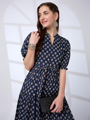 Image of Globus Women Ethnic Dresses (3641667001 Blue S)