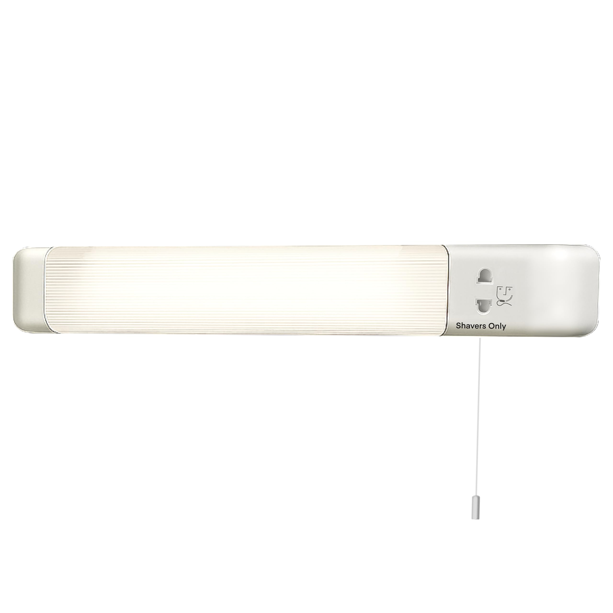 EVOGES 8W LED Shaver Light with Dual Voltage Socket Pull Cord Switch & Diffuser