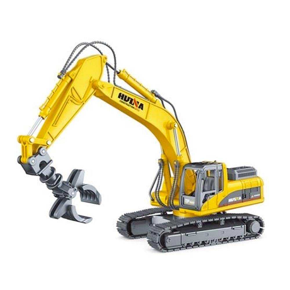 HuiNa 1/50 DIECAST TIMBER GRAB STATIC MODEL, Yellow, Medium