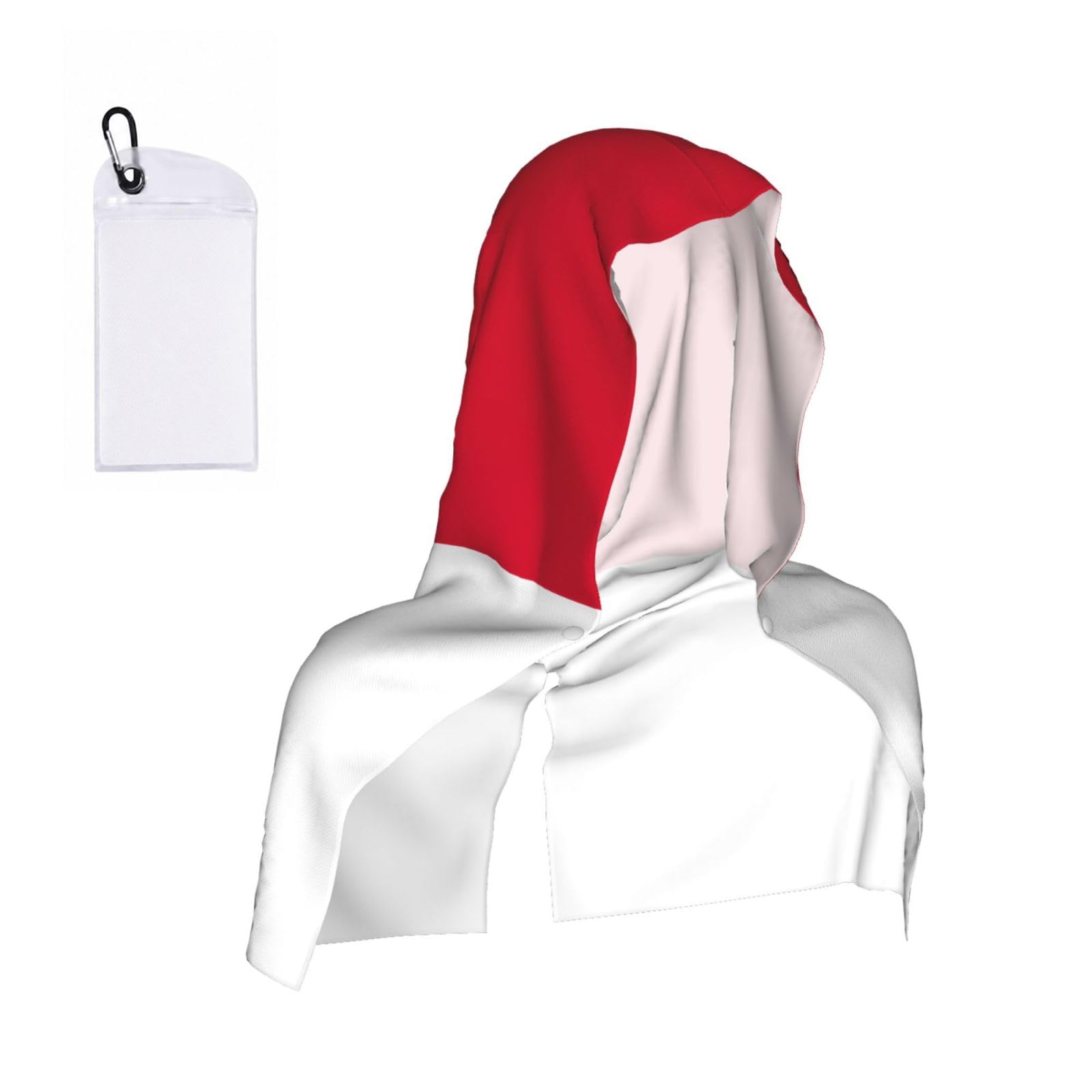 DUWAA Flag Of Monaco Print Reusable Hoodie Cooling Neck Wrap, Hot Weather Outdoor Sports Workout Head Towel For Stay Chill