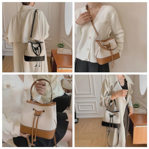 Crossbody Bags for Women PU Leather Tote Bag Trendy Cross Body Purse Shoulder Bag with Adjustable Strap Canvas Handbags3