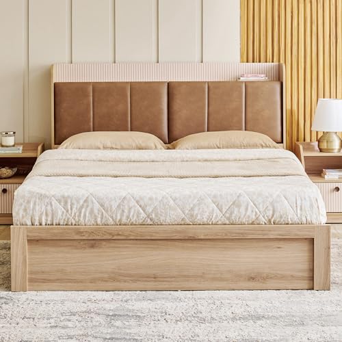Image of Home Centre | Lexus Savanna King Size Bed | Engineered Wood | Brown | 1 Year Warranty