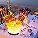 Secchiello per Il Ghiaccio a LED da 6 Litri con Lampada Colorata a Gradiente incandescente - Secchiello per Champagne/raffreddatore per Vino/refrigeratore per Bevande, per la casa, Ristorante, Pub,