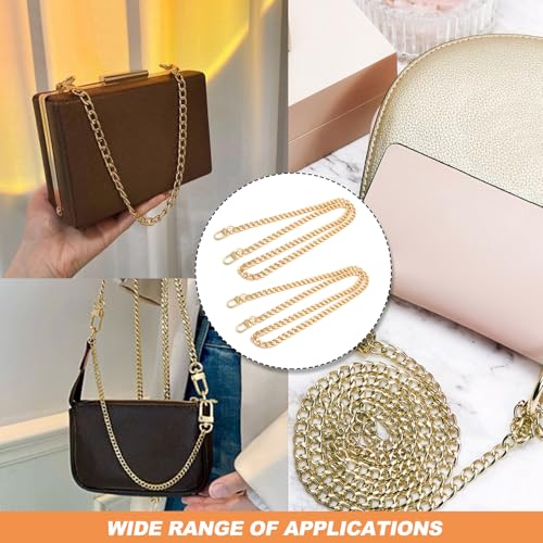Taschenkette Gold 120 cm Schultergurt Schulterriemen Kette für Taschen 2 STK Metall Taschenriemen Schulterriemen Kette für DIY Handtaschen