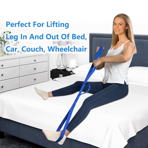 42 inch leg lifter leg lifter after hip replacement leg lifter for after knee surgery leg lifter strap rigid with multi loops leg lifters getting legs in and out of bed car couch wheelchair
