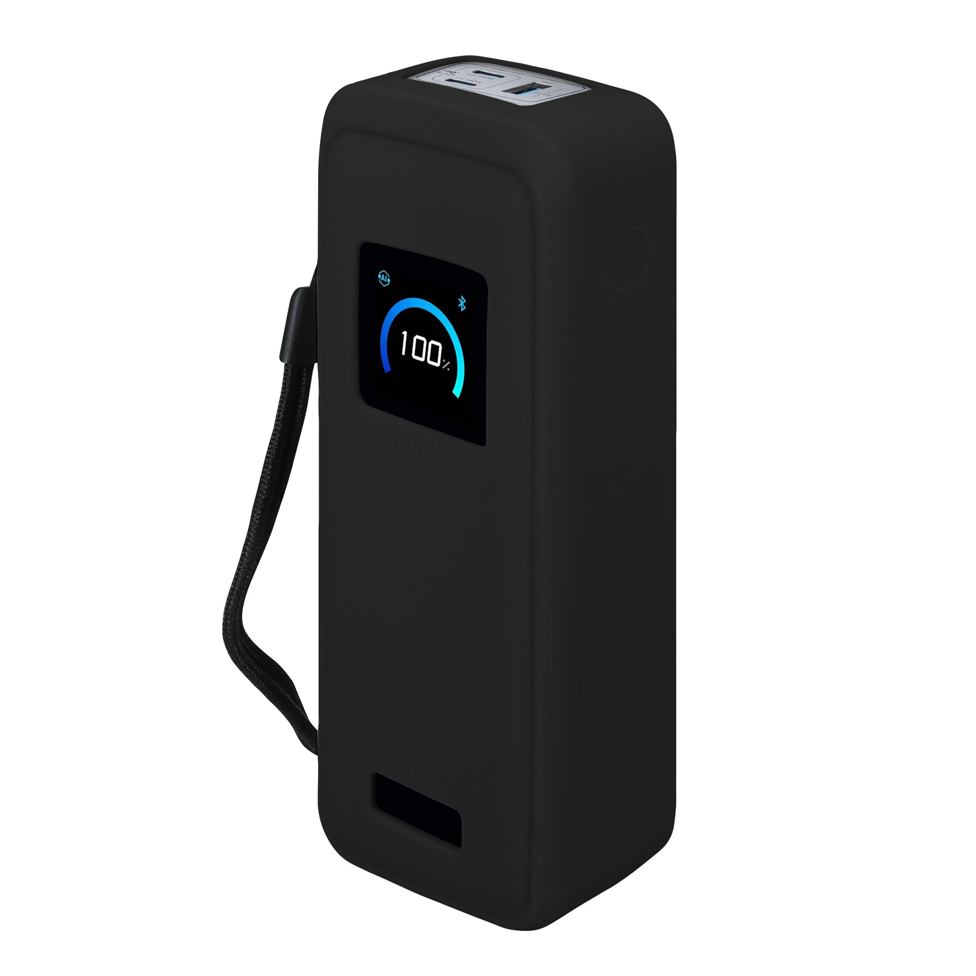 kwmobile Pokrowiec z silikonu na Anker Prime Power Bank 26250mAh 300W - etui na powerbank do stosowania w podróży - torba na powerbank - czarny
