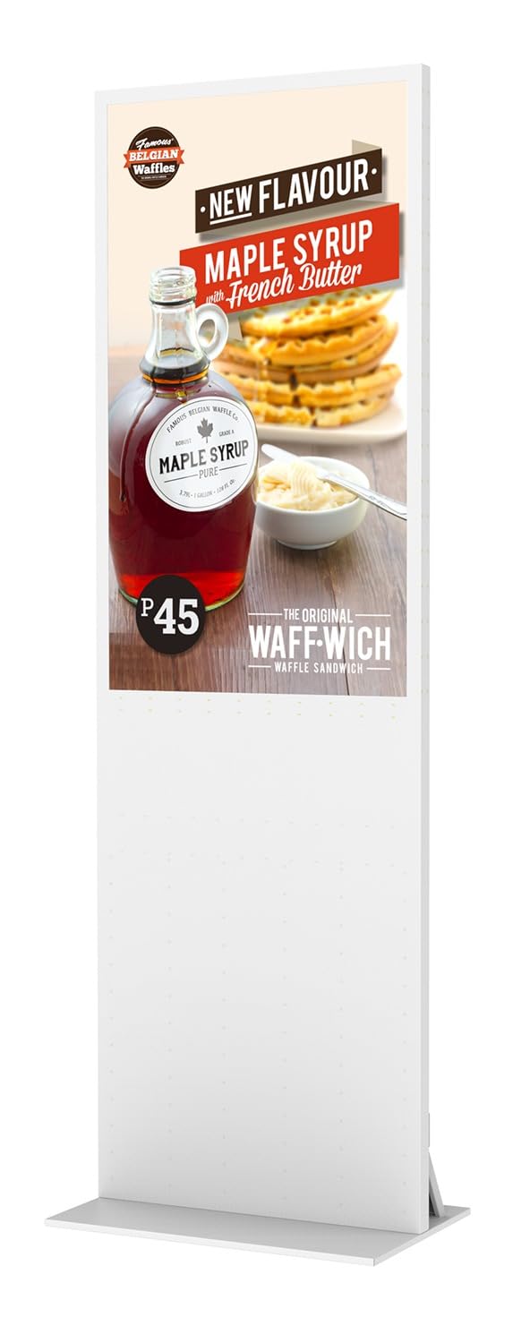 TechPlus-Digital Signage Display Wall Mounted Full Ultra Slim Mounted Player Full HD Advertising Screen Vertical Display Outdoor Standing LCD Digital Signage (55 inch)