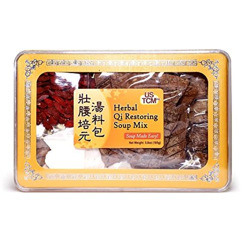 Herbal Qi Restoring Soup Mix Soup Base Kidney Nourishing Energy Boost 壯腰培元湯料包 Soup Made Easy! 3-4 Servings 5.8oz Cover